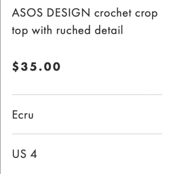 ASOS Rouched Crotchet Top - Picture 4 of 4